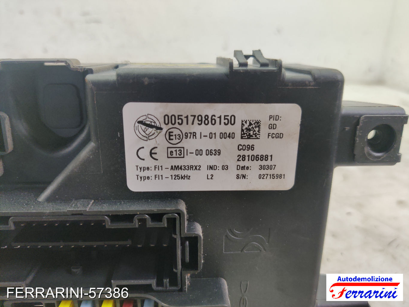Body Computer FIAT GRANDE PUNTO 199 1.3 D MULTIJET 2005-2010 00517986150 10