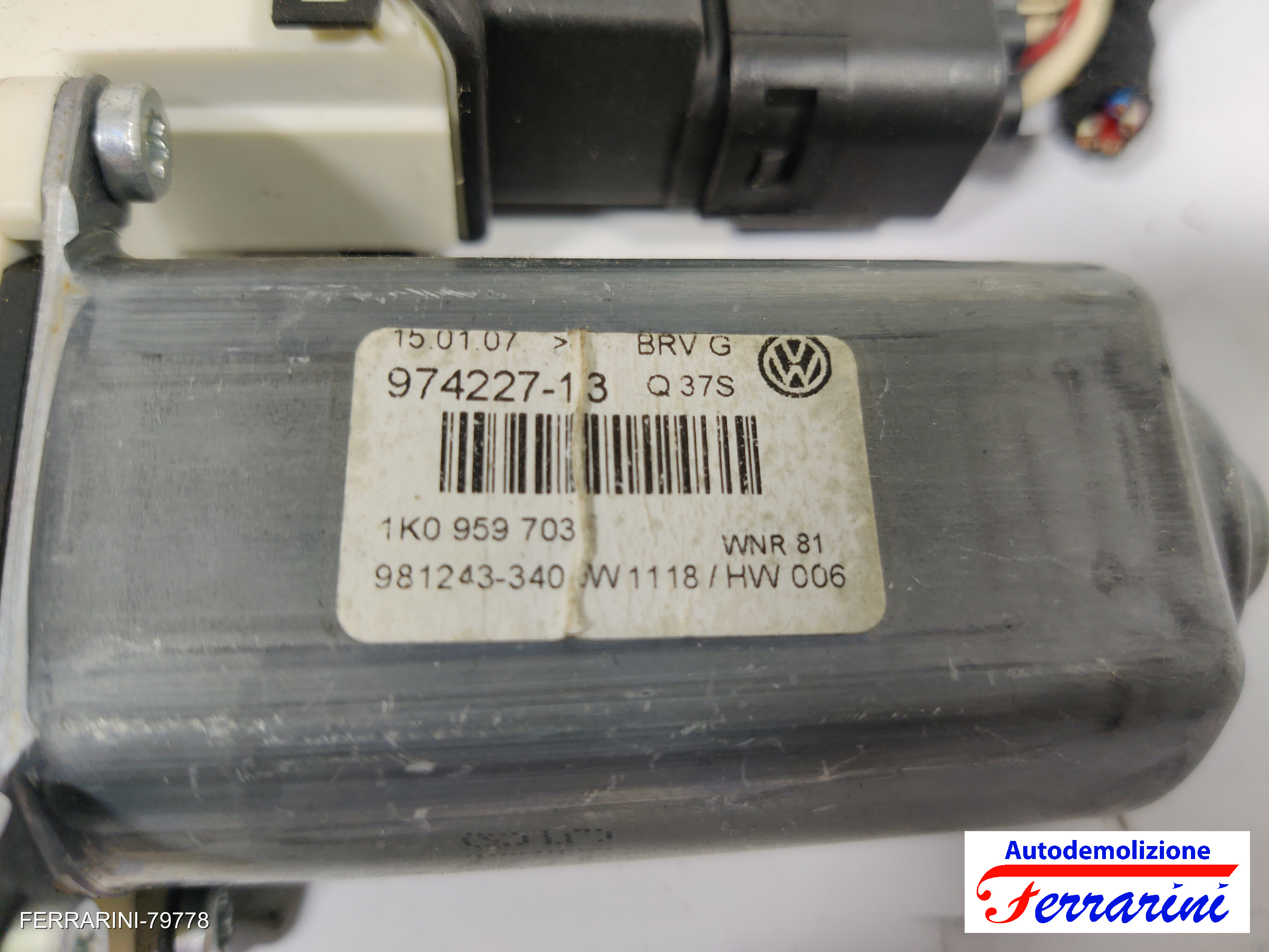Motorino Alzavetro VW GOLF 5 1K1 1.9 TDI 2003-2008 1K0959703P, 1K0959703