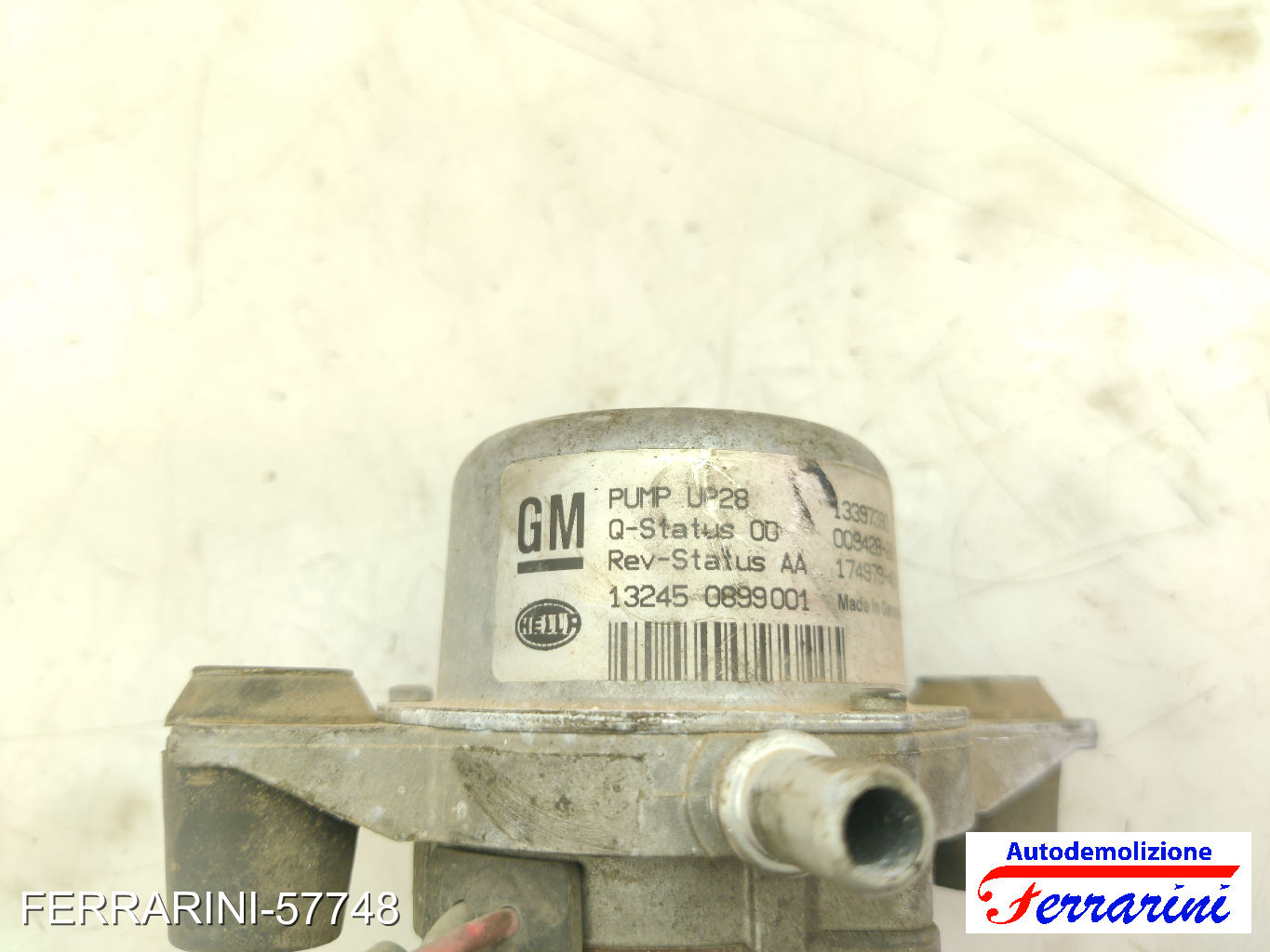 Pompe Vuoto Depressore OPEL MERIVA B S10 1.4 LPG 2011-2017 13397380, 17497940