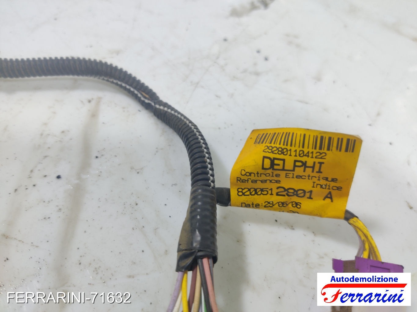 cablaggio pedale RENAULT KANGOO FC0/1 D 55 1.9 1997-2023 8200512801, DELPHI