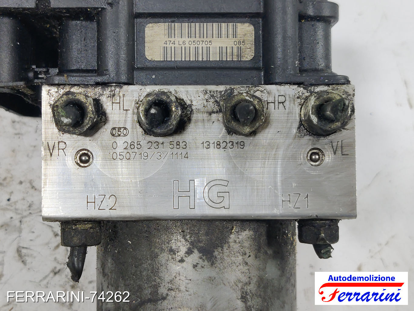 Centralina Pompa Abs OPEL MERIVA A X03 1.3 CDTI 2005-2010 13182319, 0265800443