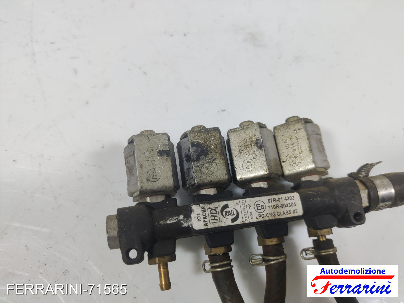 iniettori 4 GPL FIAT PANDA 169 1.2 2003-2012 87R014303, 67R014303, RAILAPACHEHD