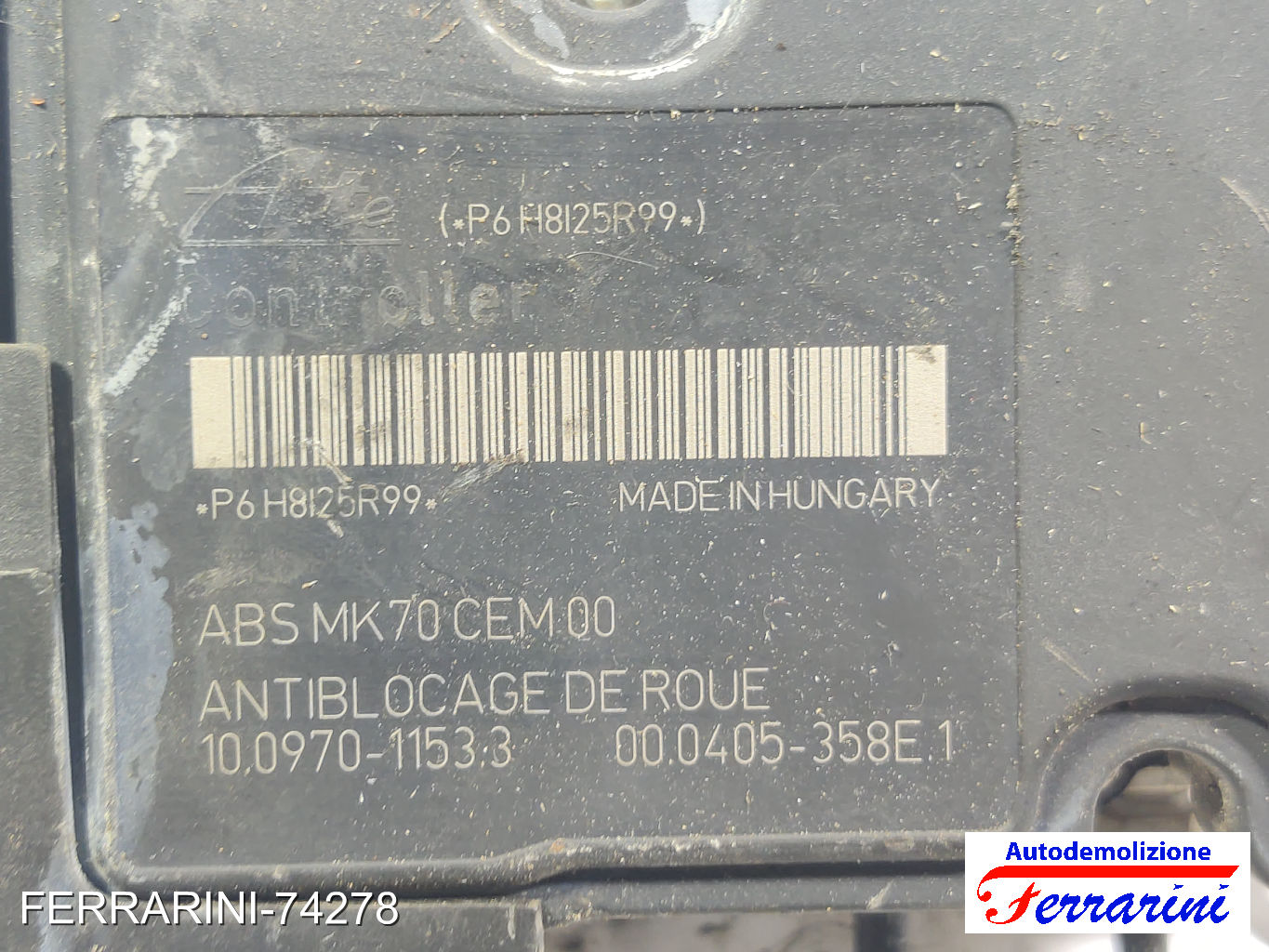 Centralina Pompa Abs CITROEN C3 1 FC, FN 1.1I 2002-2009 9665344180, 10020701424