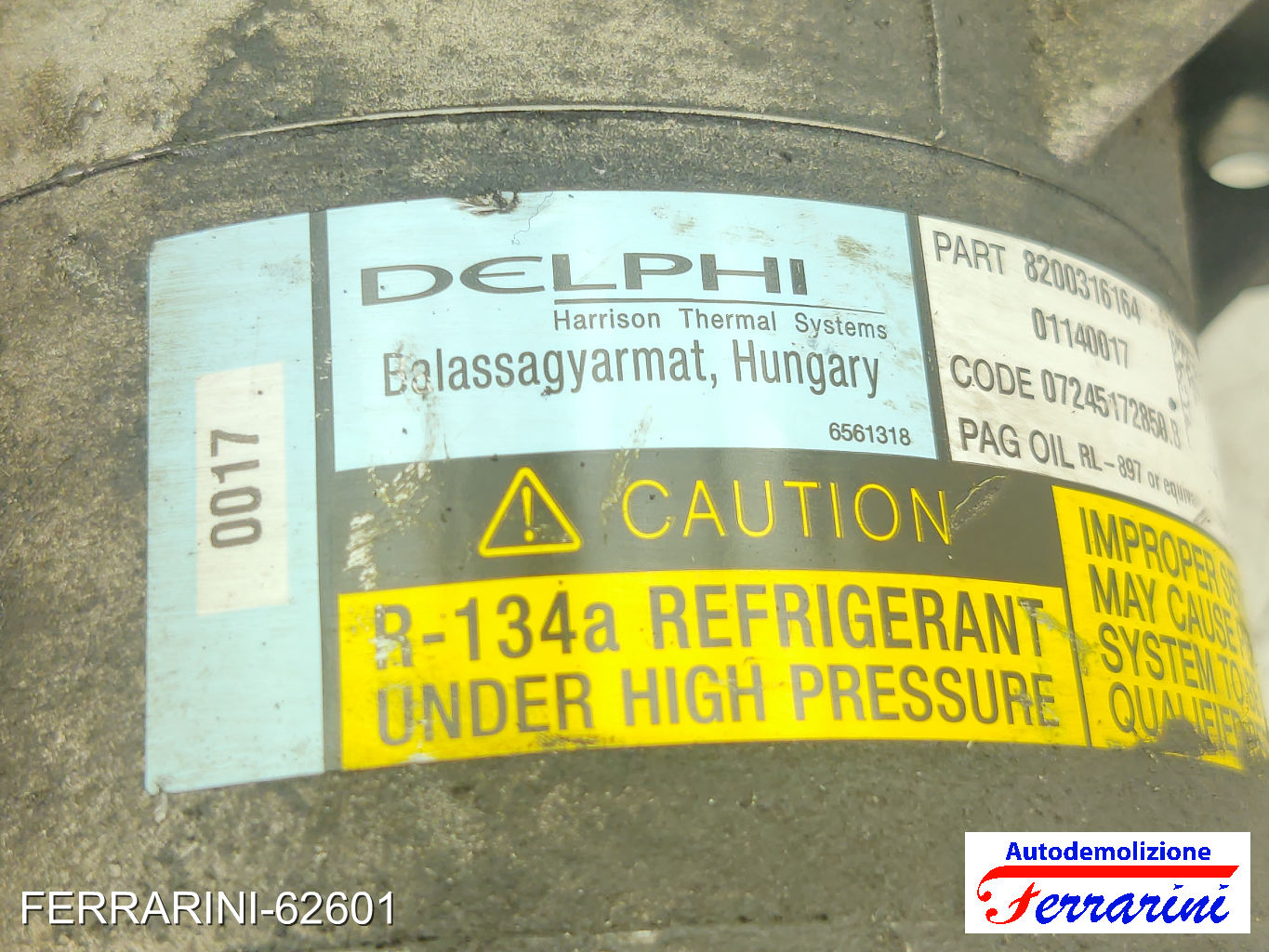 Compressore Clima RENAULT MEGANE 2 SW KM0/1 1.4 2003-2009 8200316164