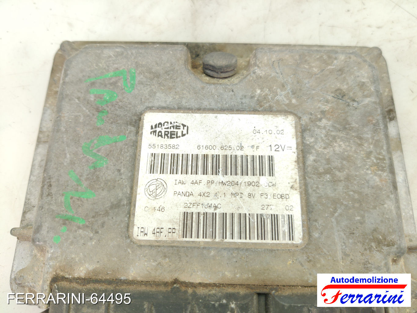 Centralina Motore FIAT PANDA 141 1100 1995-2003 55183582, 55187374, 2ZFP1B6AC 6