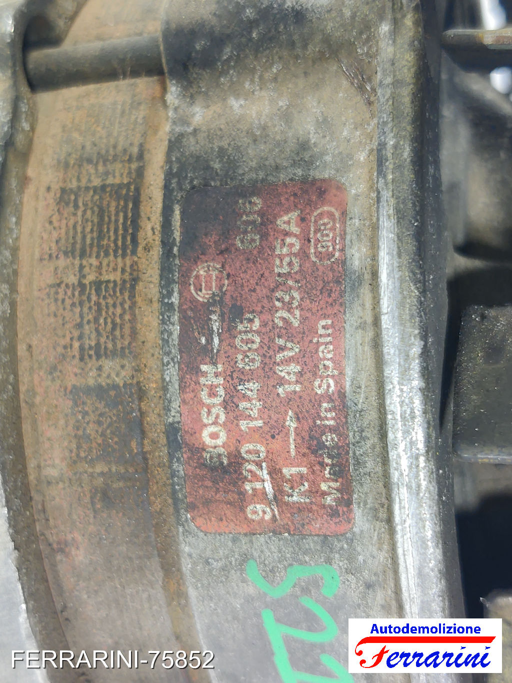 Alternatore RENAULT SCENIC 3 JZ0/1 1.5 DCI 2009-2023 9120144605, 23100D9712