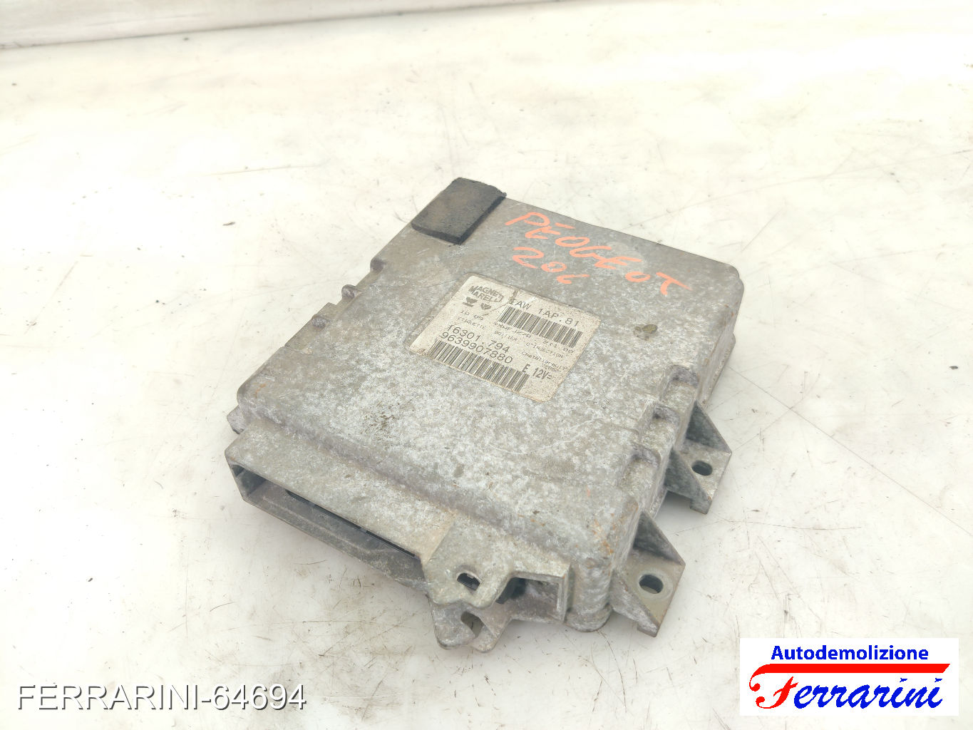 Centralina Motore PEUGEOT 106 2 1A, 1C 1.4I 1996-2004 9639907880, 16301794
