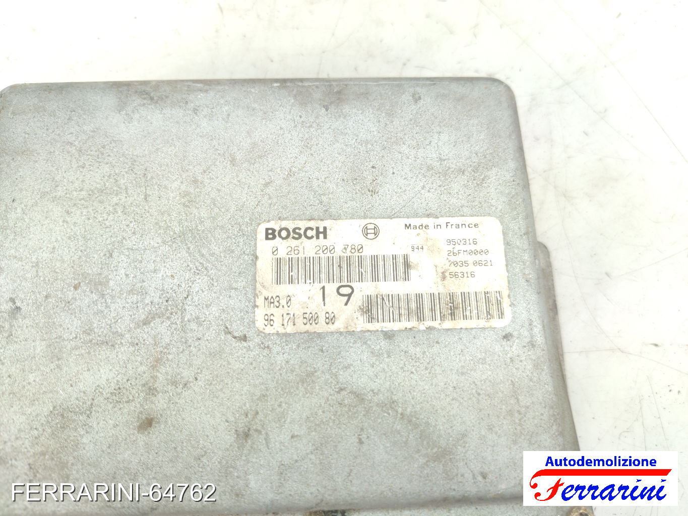 Centralina Motore CITROEN AX ZA- 10 1987-1998 9617150080, 0261200780, 7035062