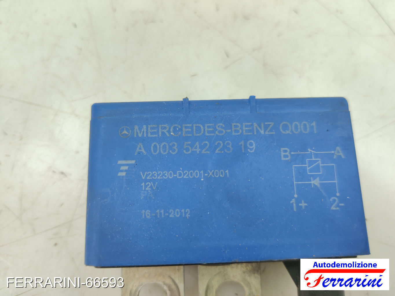 Relè batteria ausiliaria MERCEDES CLASSE B W242, W246 B 180 CDI 2011-2014 8