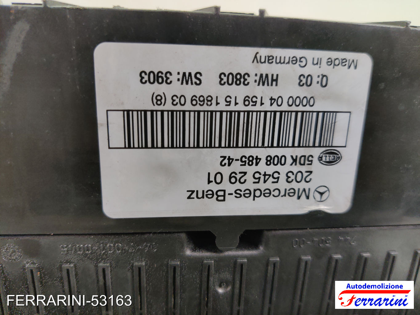 Fusibiliera Scatola Fusibili Body Computer MERCEDES CLASSE C W203 C 220 CDI 7