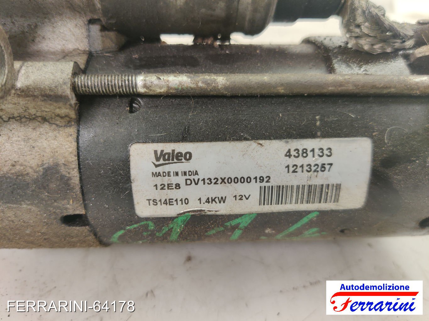 Motorino Avviamento CITROEN C2 JM 1.4 HDI 2003-2009 5802FG, 9688268480, 1213257 6