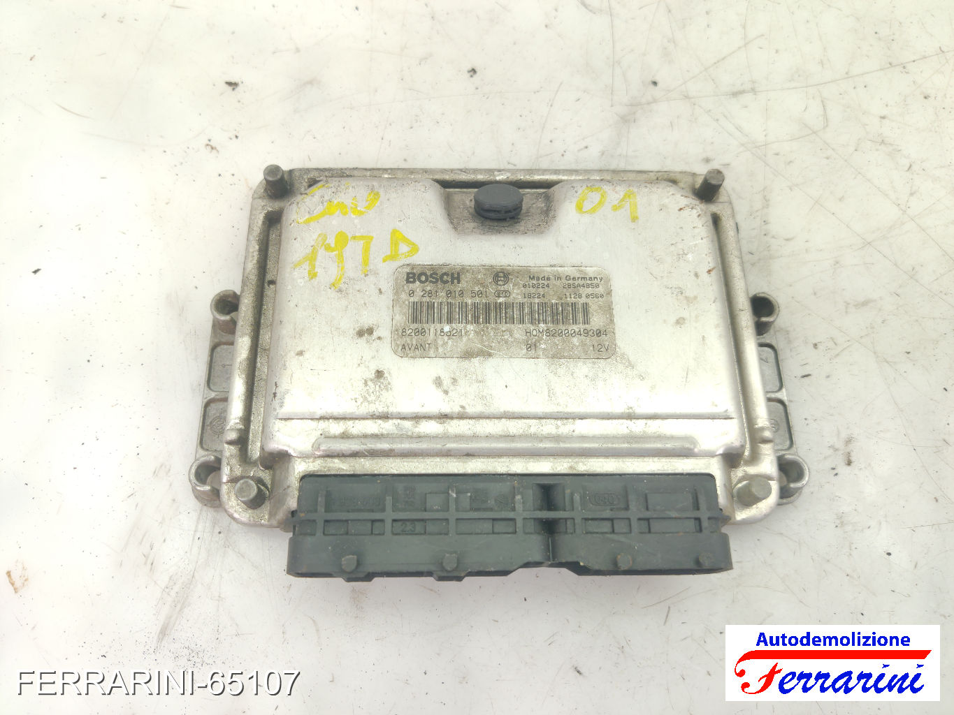 Centralina Motore RENAULT CLIO 2 BB, CB 1.5 DCI 2001-2005 8200118521, 0281018501