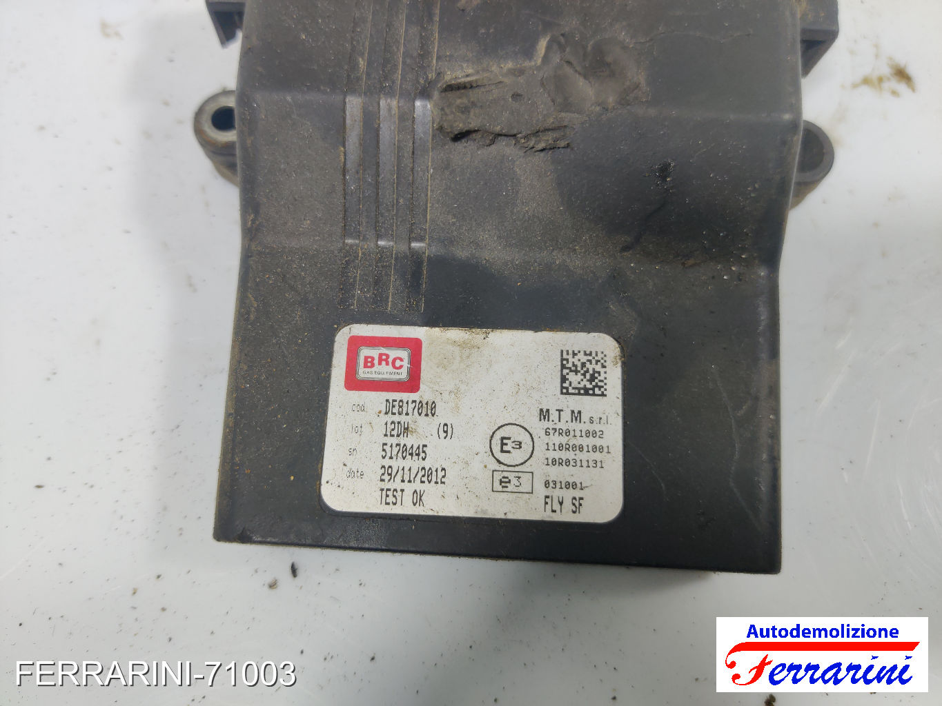 Centralina Gpl OPEL AGILA B H08 1.2 2008-2012 DE817010, FLYSF, AAB1912CGC