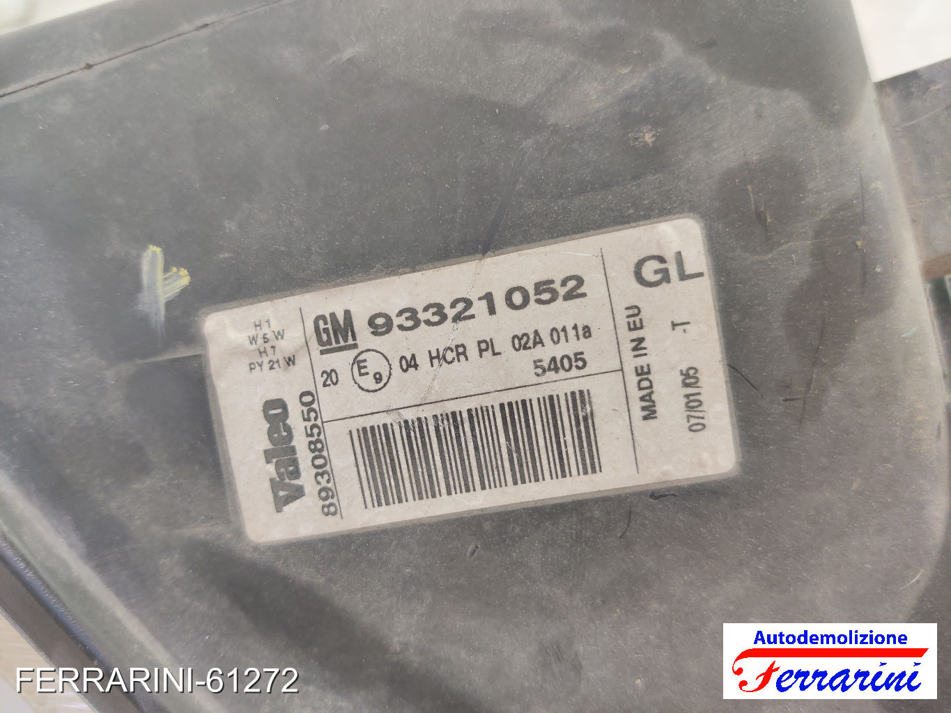 Faro Anteriore OPEL MERIVA A X03 2003-2010 sinistro, sx 1216153, 93175364