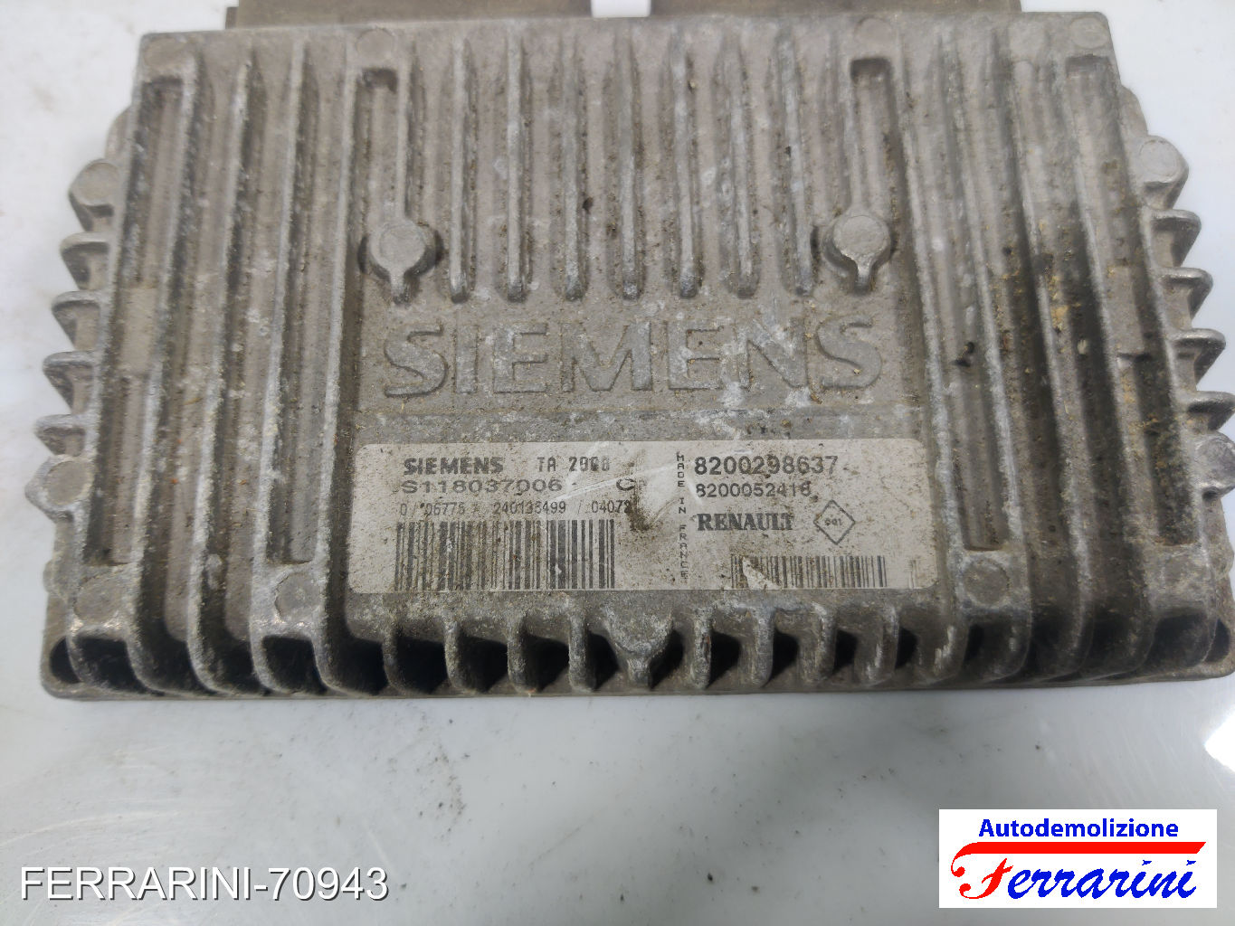 Centralina Motore RENAULT CLIO 2 BB, CB 1.6 1998-2005 7700113487, S118037006 7