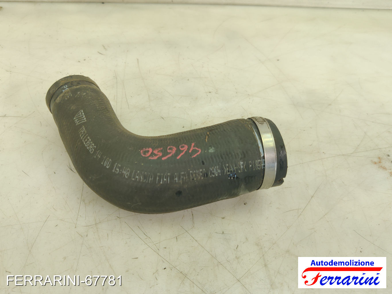 TUBO ARIA ASPIRAZIONE, intercooler 198A4000 ALFA ROMEO MITO 955 1.4 BI-FUEL