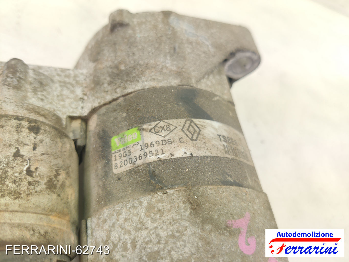 Motorino Avviamento RENAULT KANGOO KC0/1 1.2 16V 2001-2023 8200369521 8