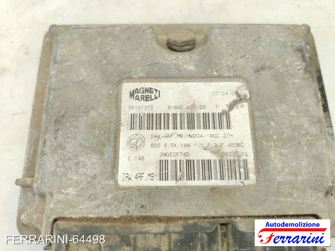Centralina Motore FIAT SEICENTO 600 187 1.1 1998-2010 55187372, 51793106