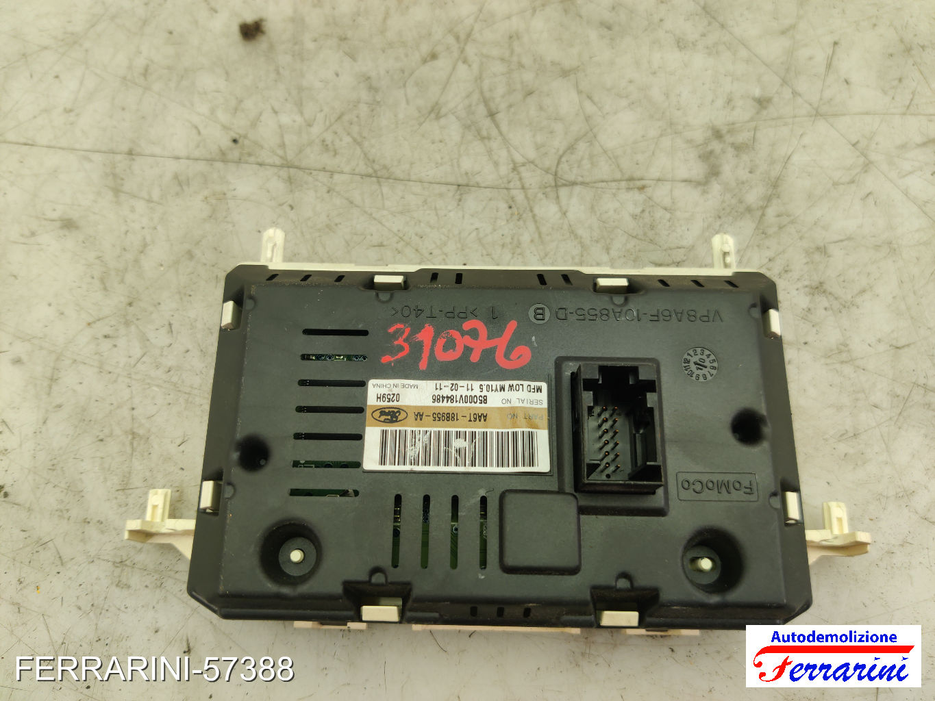 Orologio Display Cruscotto FORD FIESTA 6 CB1, CCN 2008-2012 AA6T18B955AA 8