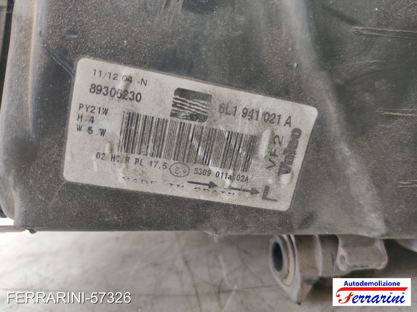 Faro Anteriore SEAT IBIZA 3 6L1 2002-2005 sinistro, sx 6L1941005M, 6L1941021A 9