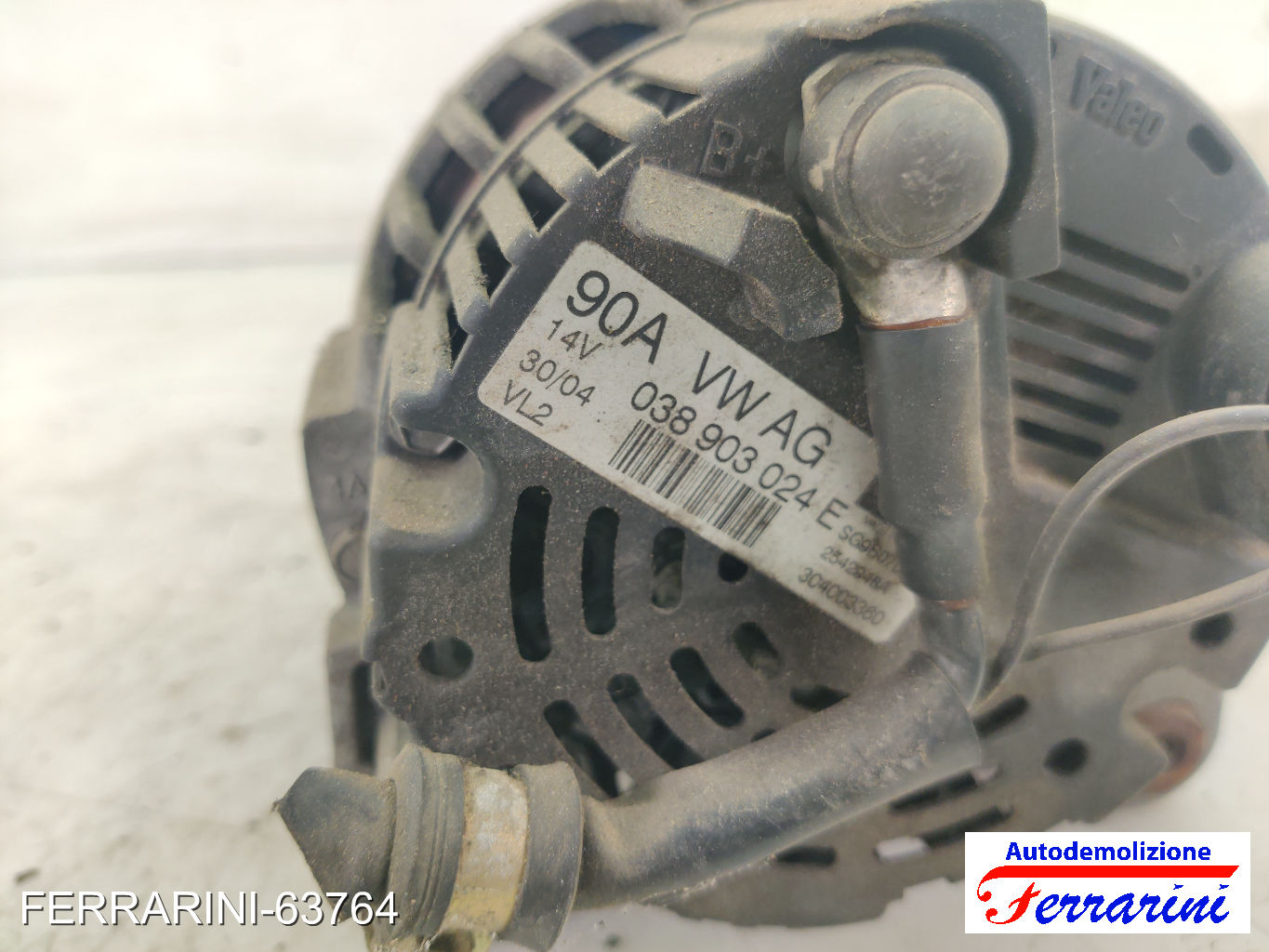 Alternatore VW GOLF 4 1J1 1.9 TDI 1997-2004 038903024E, 038903018PX, SG9B078