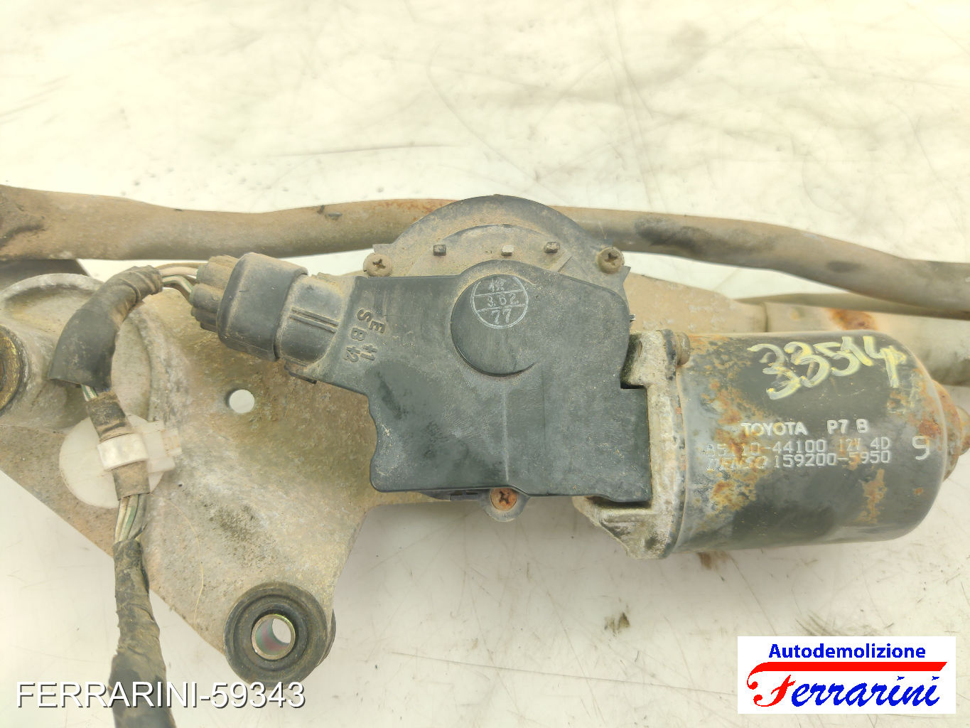 Spazzacqua Motorino Tergicristallo TOYOTA AVENSIS VERSO M2 2001-2005 anteriore 8