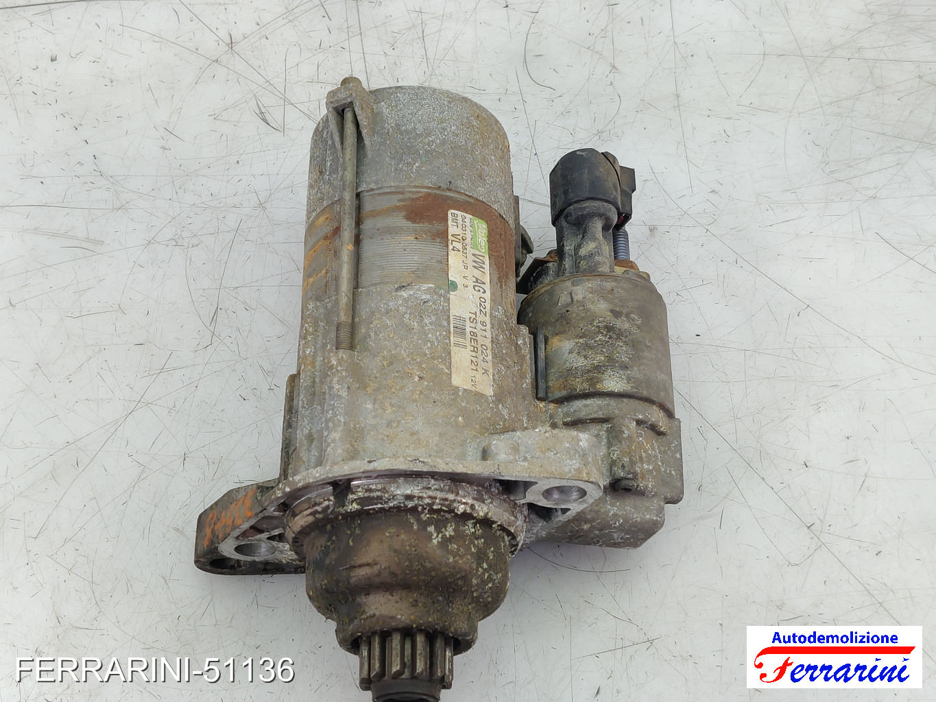 Motorino Avviamento VW GOLF 6 5K1 1.6 TDI 2009-2012 02Z911024K, TS18ER1211 8