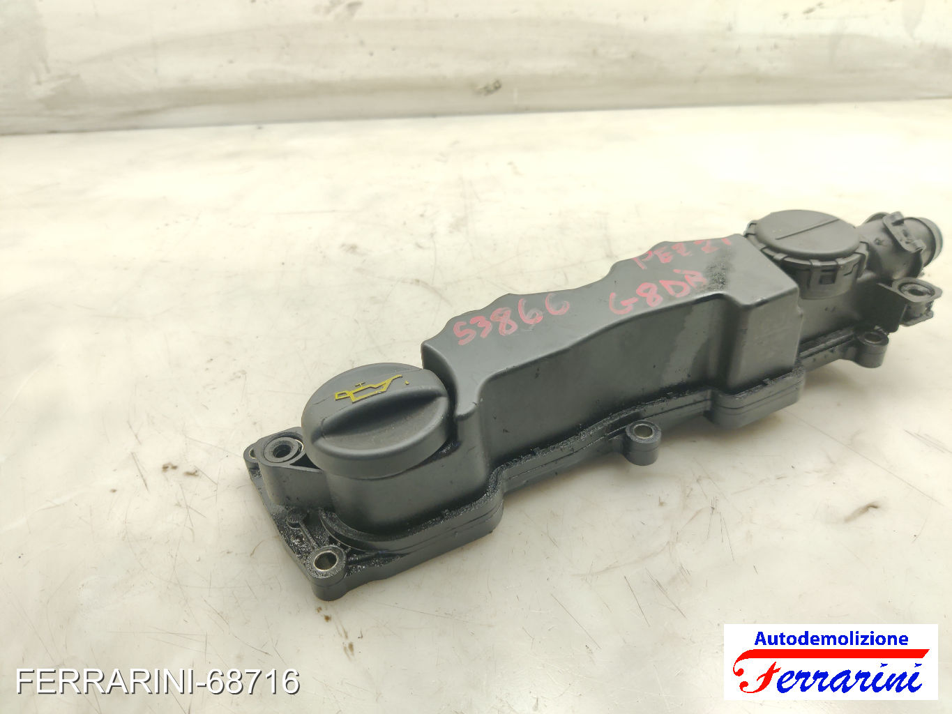 Coperchio Punterie Valvole FORD C-MAX DM2 1.6 TDCI 2007-2010 3M5Q6K271AC, 53860 9