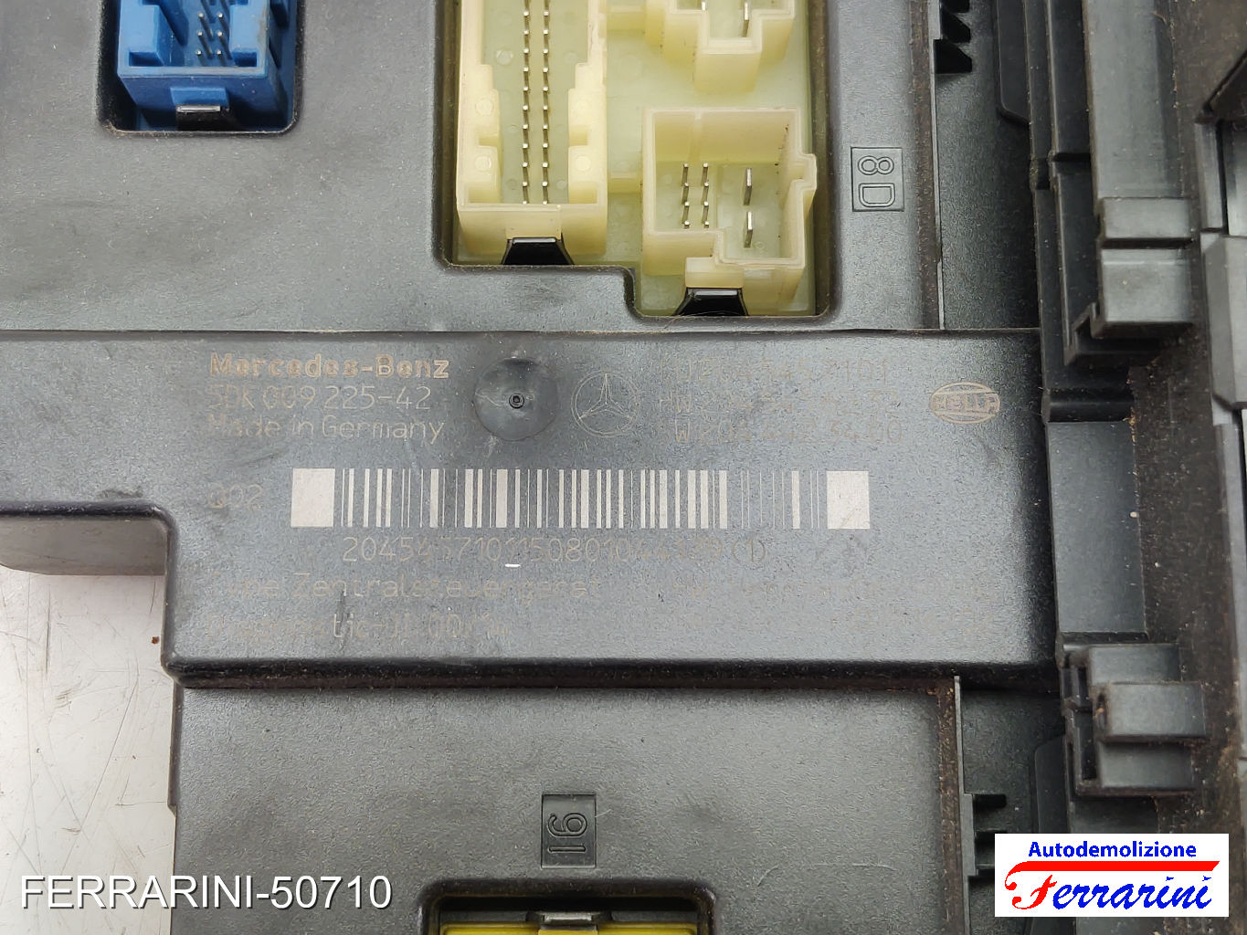 POSTERIORE Body Computer MERCEDES CLASSE C S204 C 220 CDI 2007-2008 748038 6