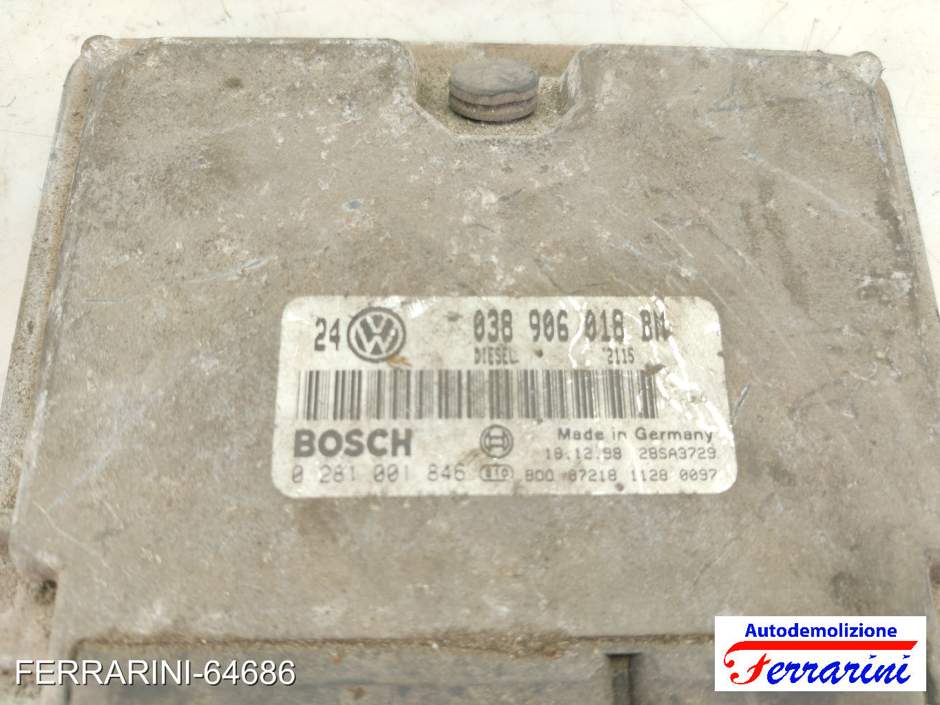 Centralina Motore SEAT LEON 1M1 1.9 TDI 1999-2006 038906018BM, 0281001846