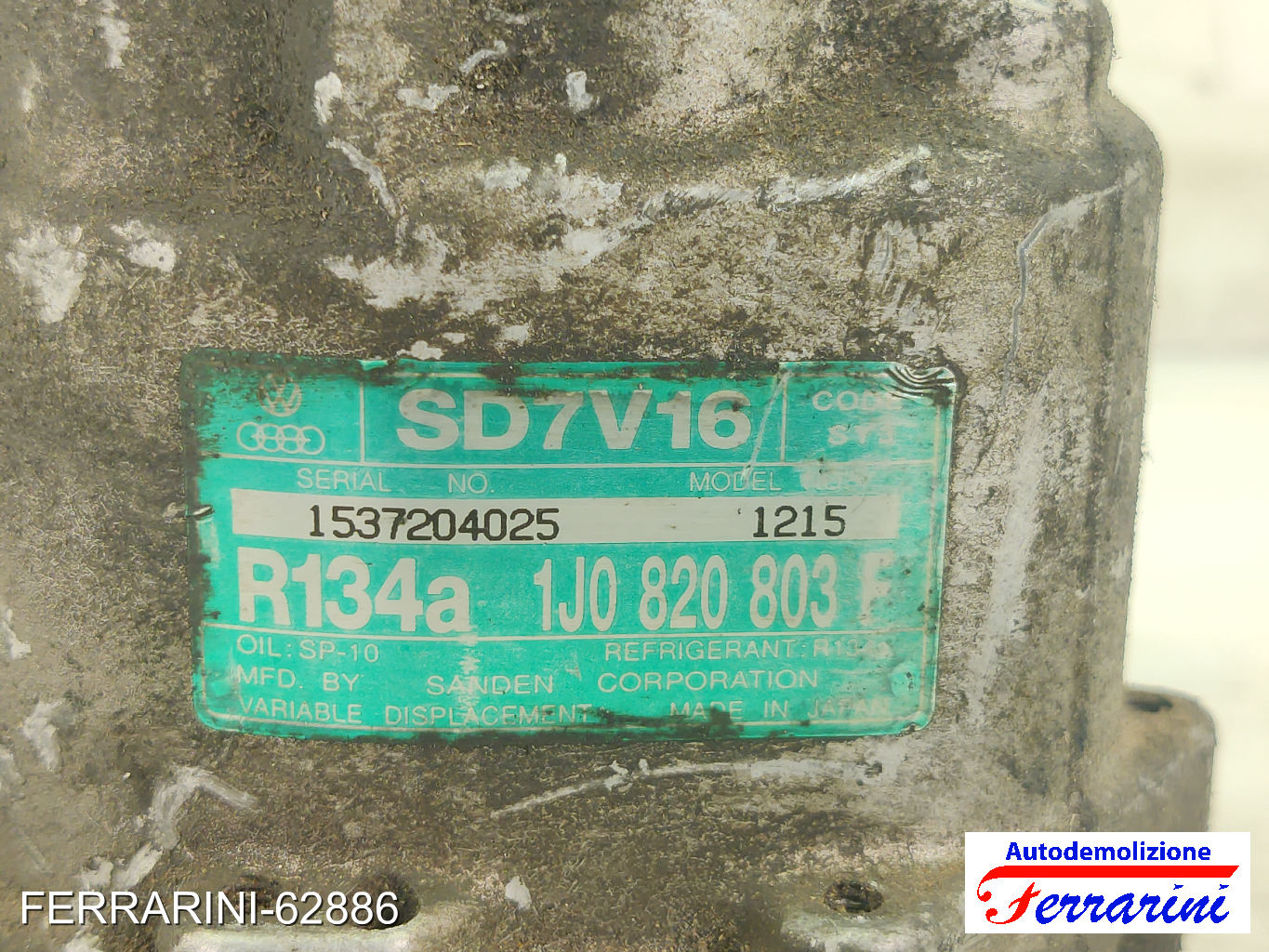 Compressore Clima VW GOLF 4 VARIANT 1J5 1.9 TDI 1999-2001 1J0820803F, 1J0820803N 7