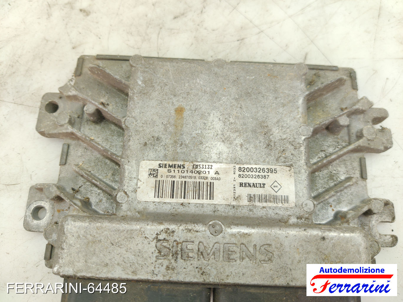 Centralina Motore RENAULT CLIO 2 BB, CB 1.2 1998-2010 8200326395, S110140201