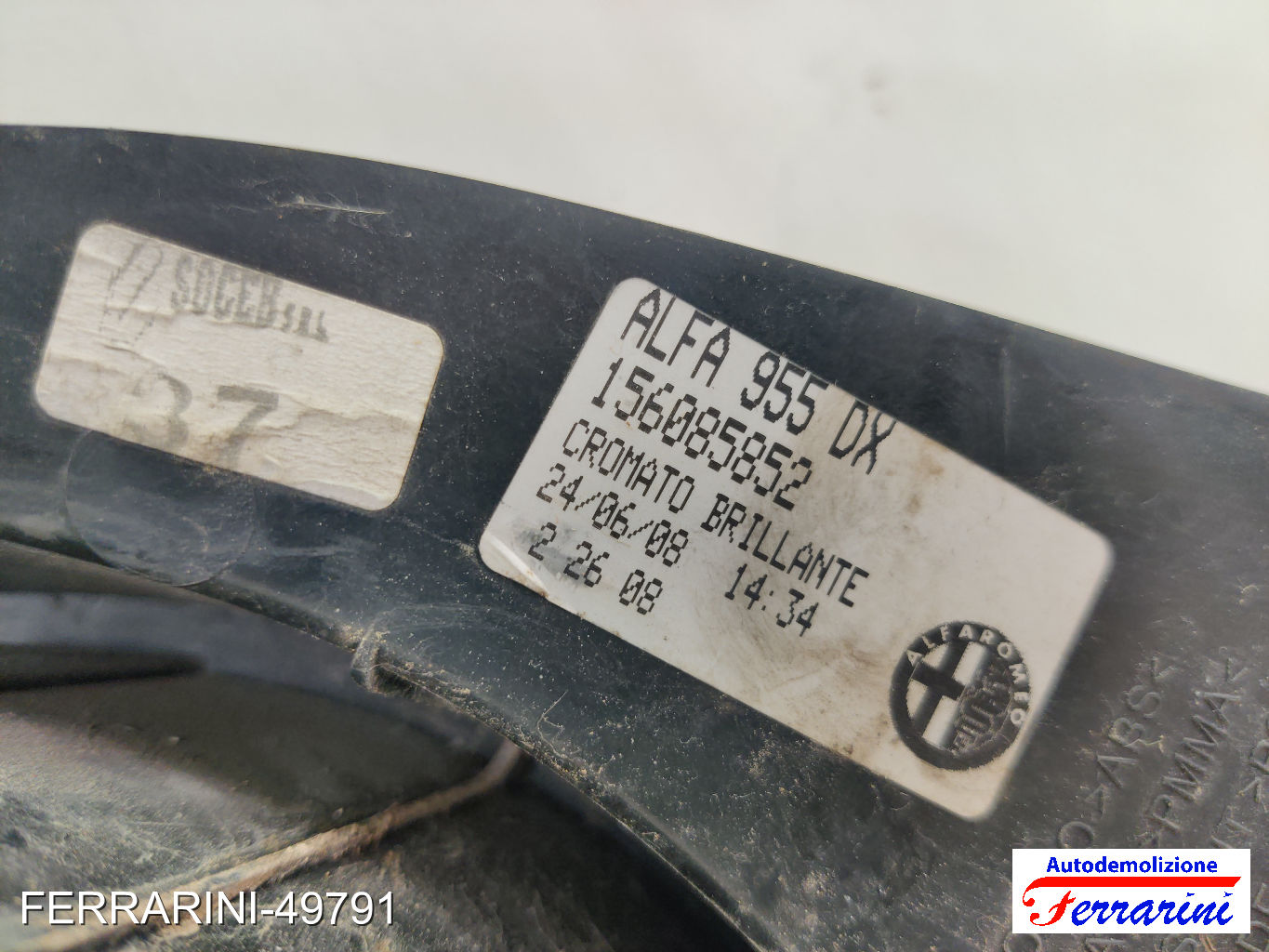 Fanalino Stop Posteriore ALFA ROMEO MITO 955 2009-2018 destro, dx 156085852