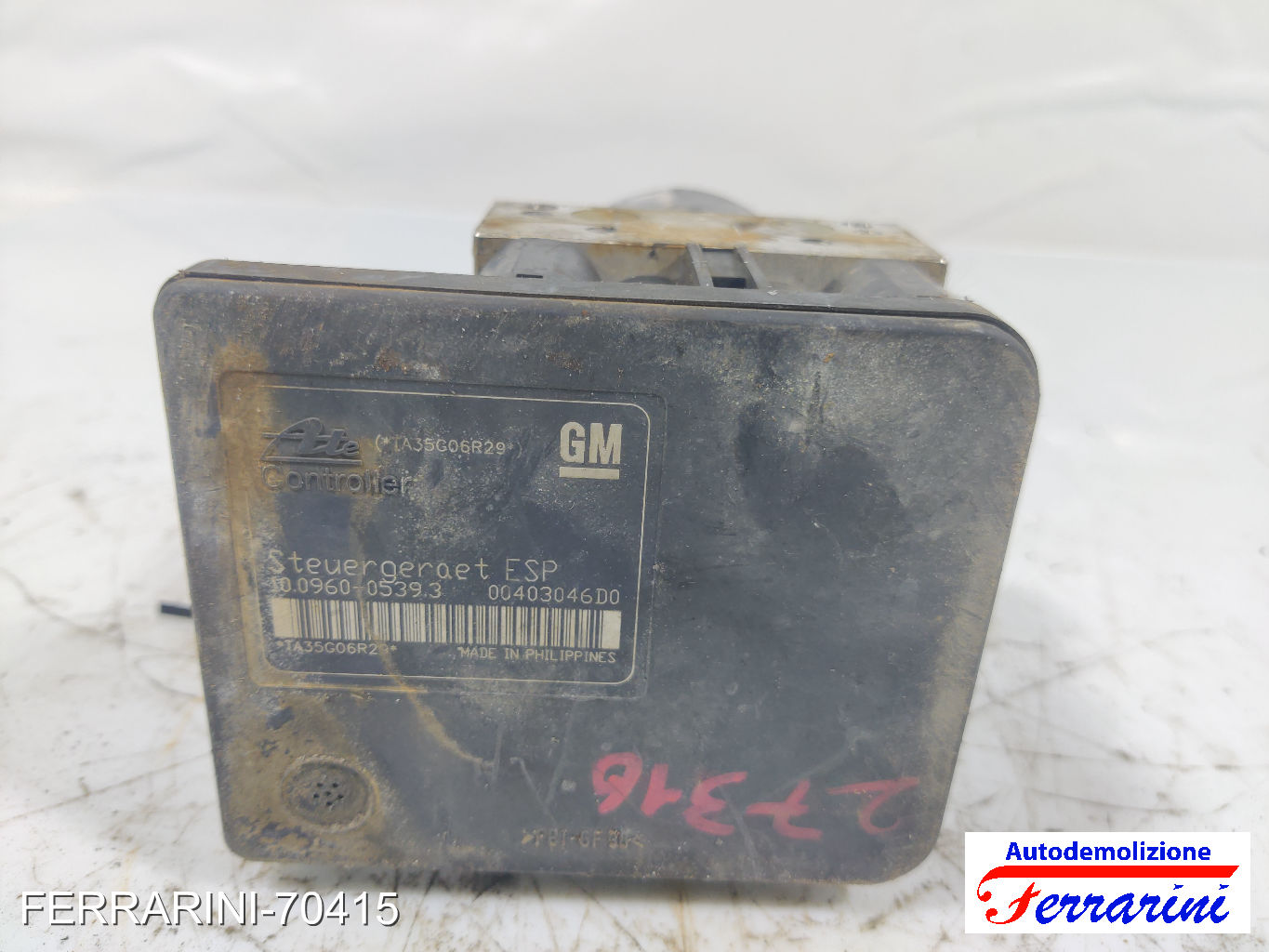 Centralina Pompa Abs OPEL ASTRA H A04 1.7 CDTI 2004-2010 13213610, TA35G06R29