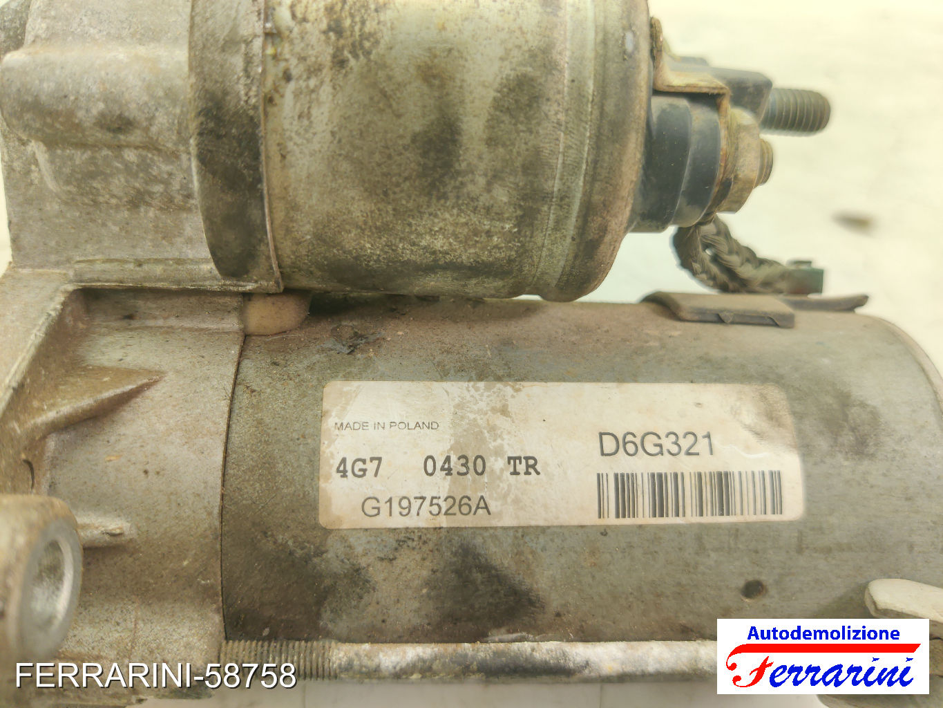 Motorino Avviamento FIAT IDEA 350 1.3 D MULTIJET 2004-2012 51880229, 51823860 11