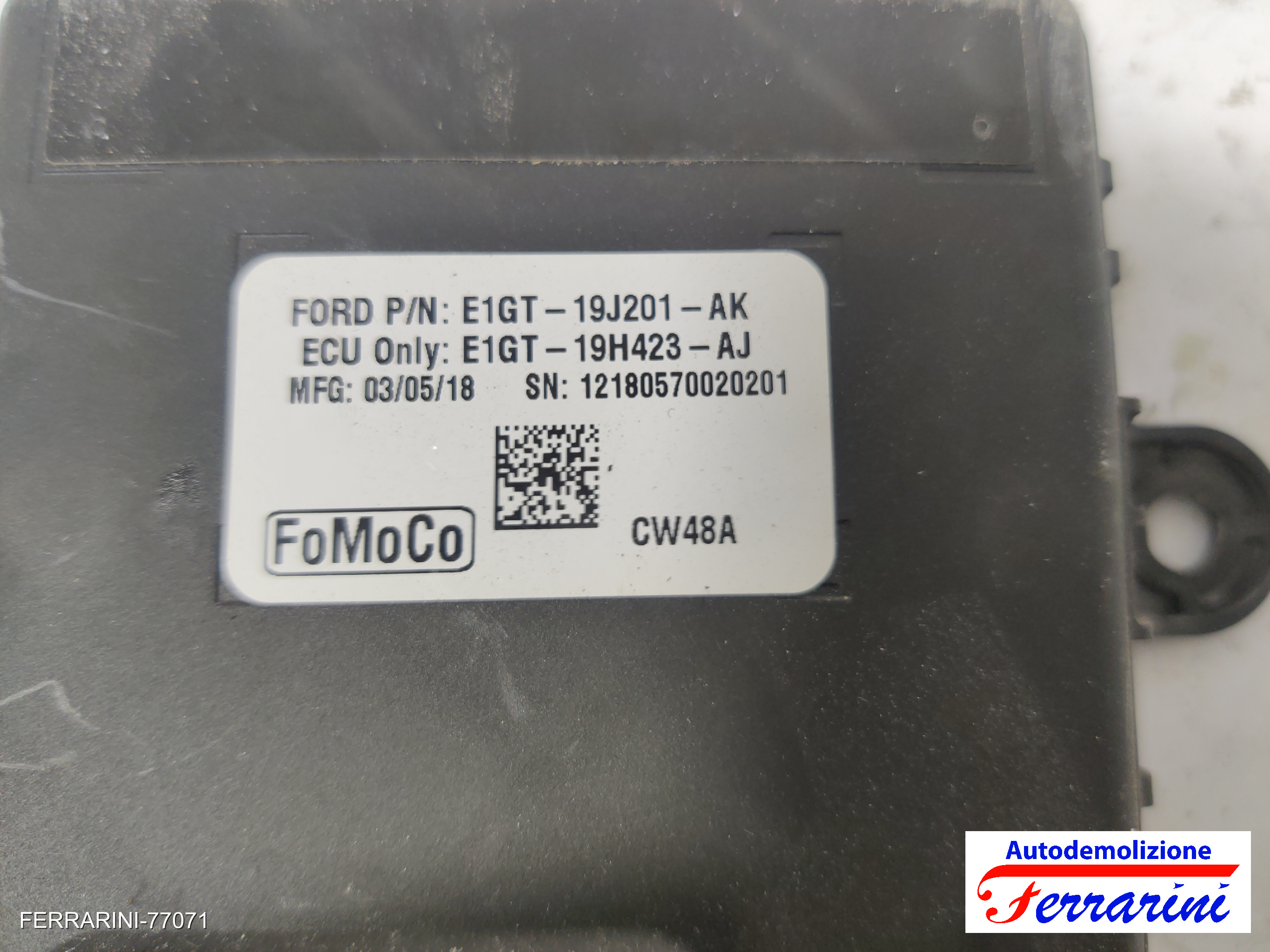 Centralina telecamere di parcheggio FORD EDGE 2.0 TDCI BITURBO AWD 4X4