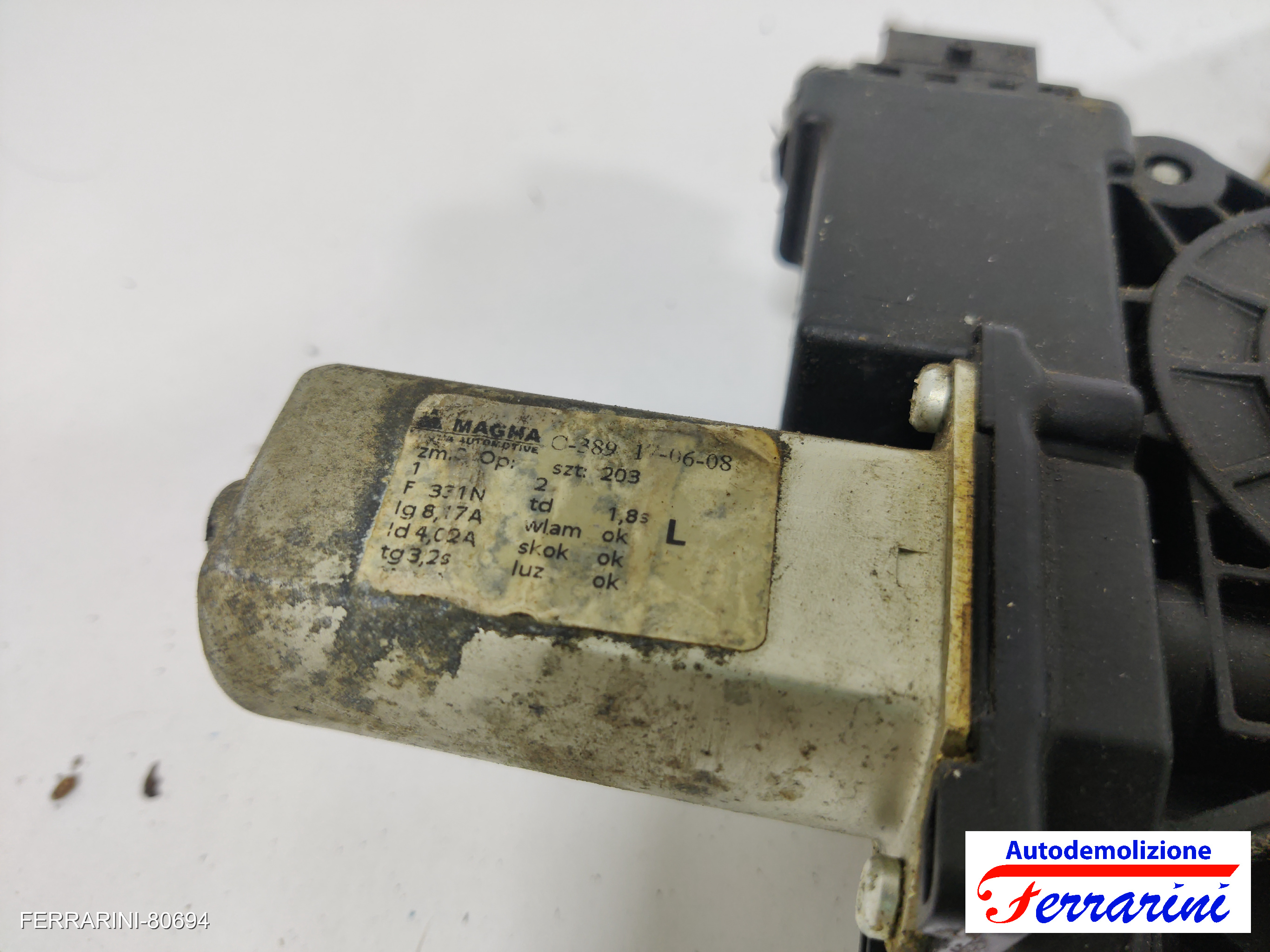 Alzavetro ALFA ROMEO MITO 955 2008-2013 sinistro, sx, frontale, anteriore