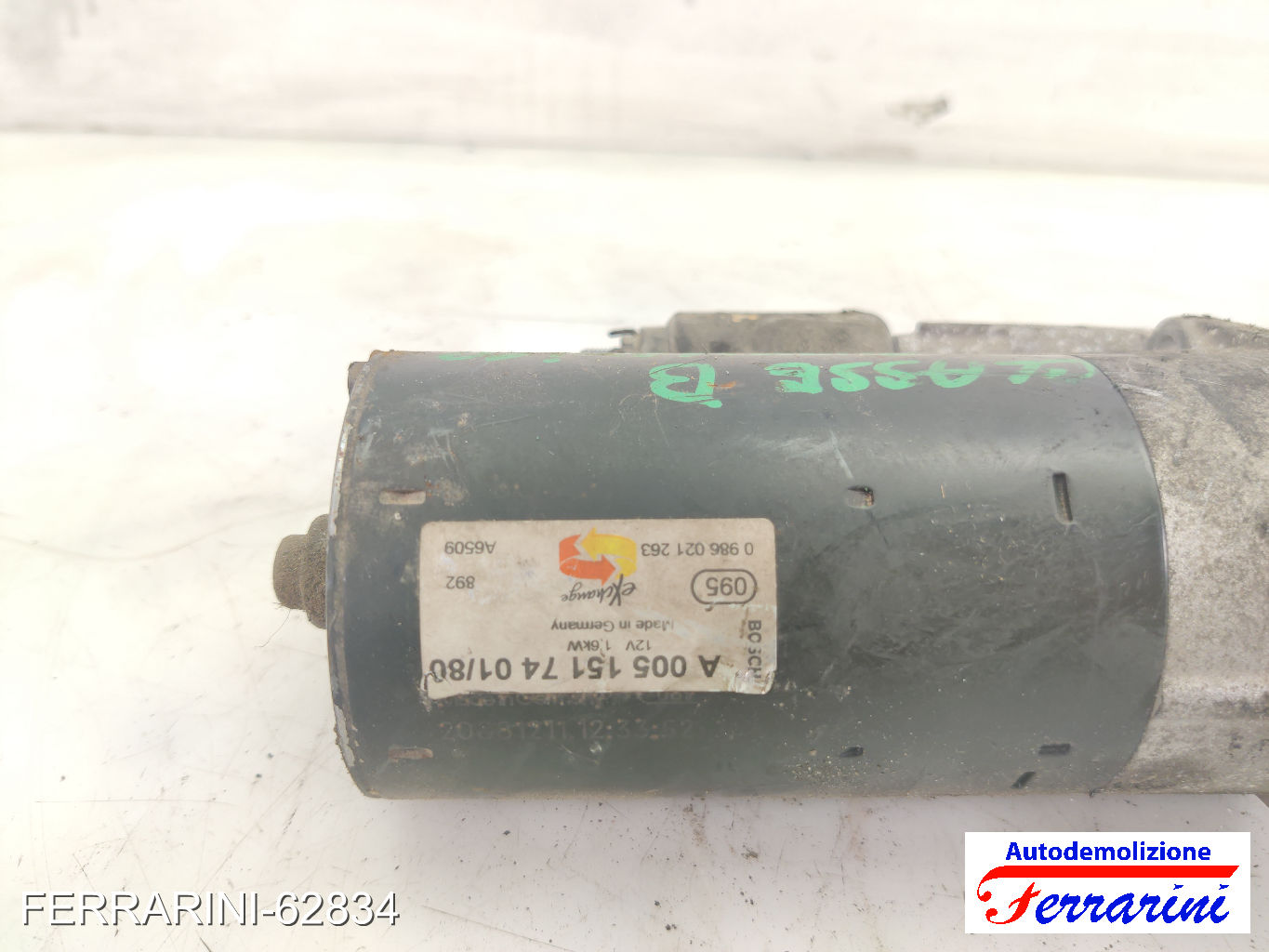 Motorino Avviamento MERCEDES CLASSE A W169 A 180 CDI 2004-2012 A0051517401 6
