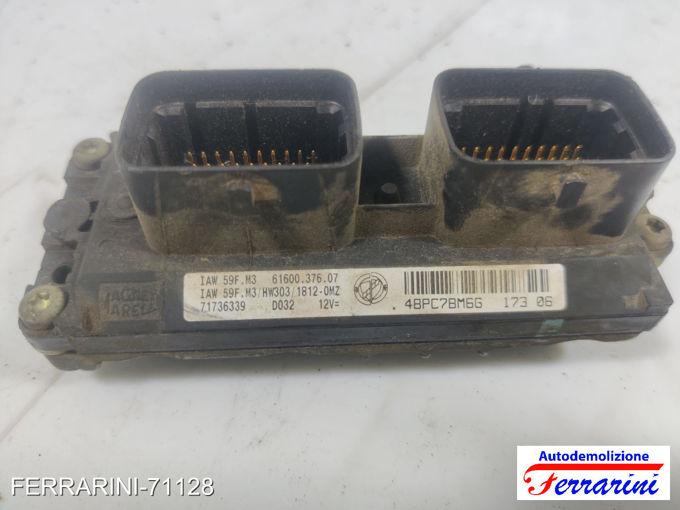 Centralina Motore FIAT PUNTO 188 1.2 16V 80 1999-2006 71736339, 6160037607