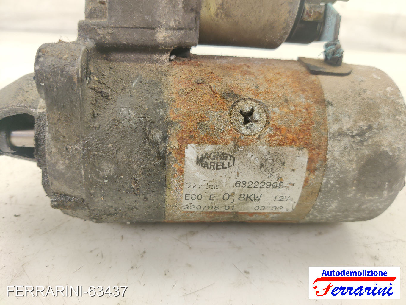Motorino Avviamento FIAT SEICENTO 600 287 0.9 1998-2010 63222908, 46432301 9