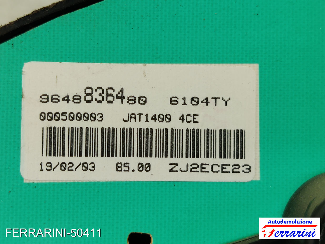 Quadro Contachilometri PEUGEOT 206 2L, 2M 1.4I 2009-2013 9648836480, 6104TY