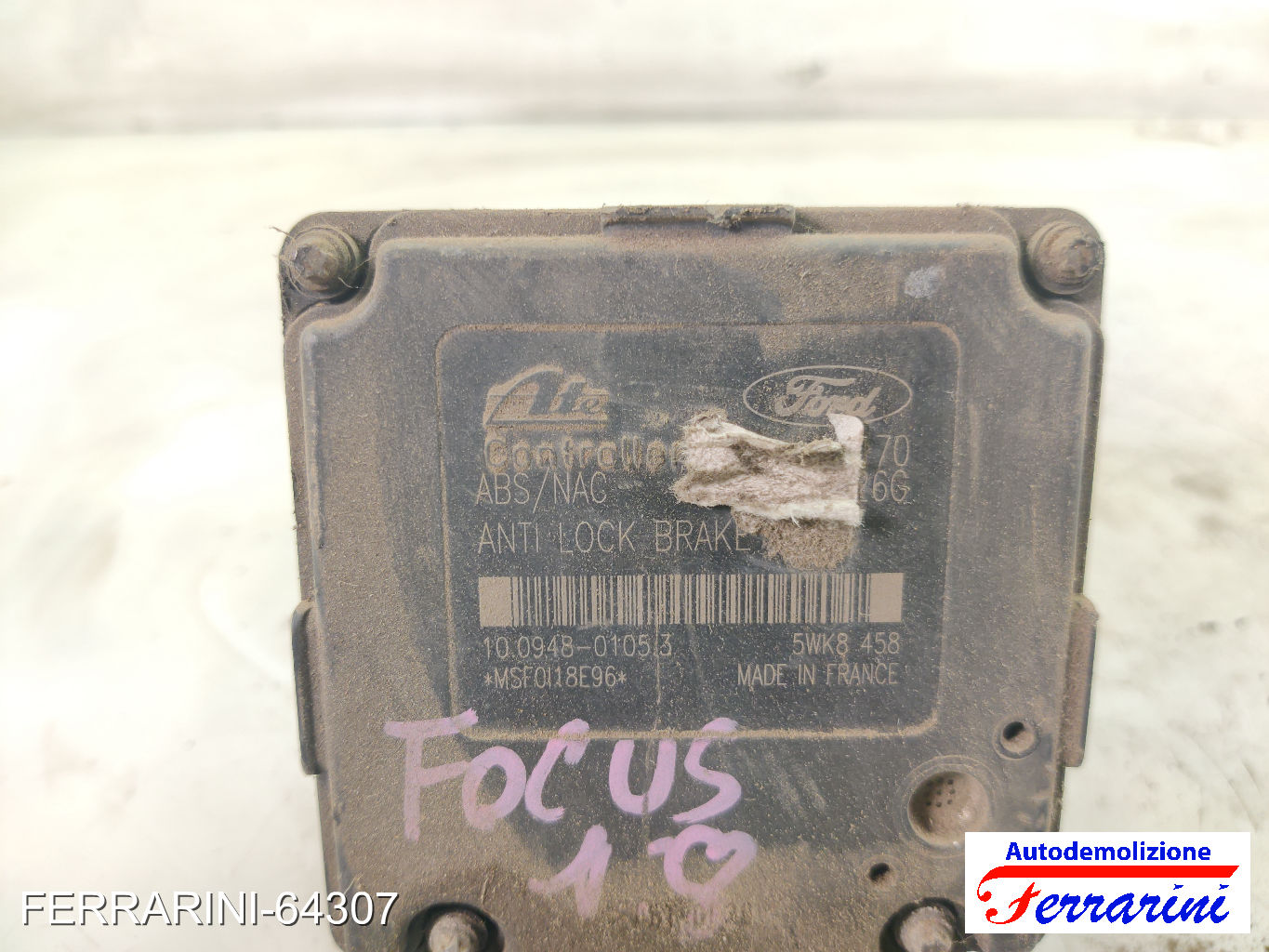 Centralina Pompa Abs FORD FOCUS DAW, DBW 1.8 TDCI 2001-2004 98AG2M110CA, 5WK8458 6
