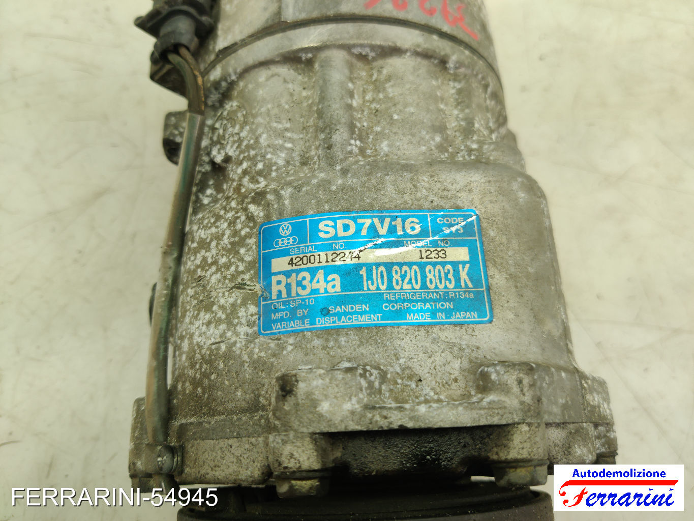 Compressore Clima VW GOLF 4 1J1 1.9 TDI 2000-2005 SD7V161233, 220902, 1J0820803F 8