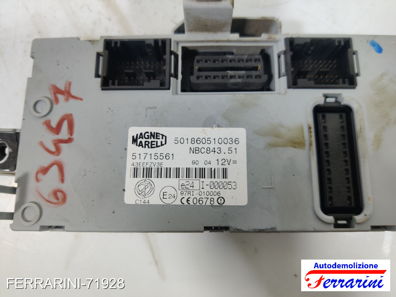 Body Computer LANCIA YPSILON 843 1.2 2003-2011 51715561, 501860510036, 43EEFZV3E