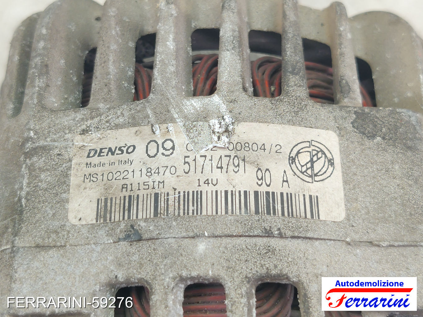 Alternatore LANCIA YPSILON 843 1.2 2003-2011 51714791, DAN519, 52003532
