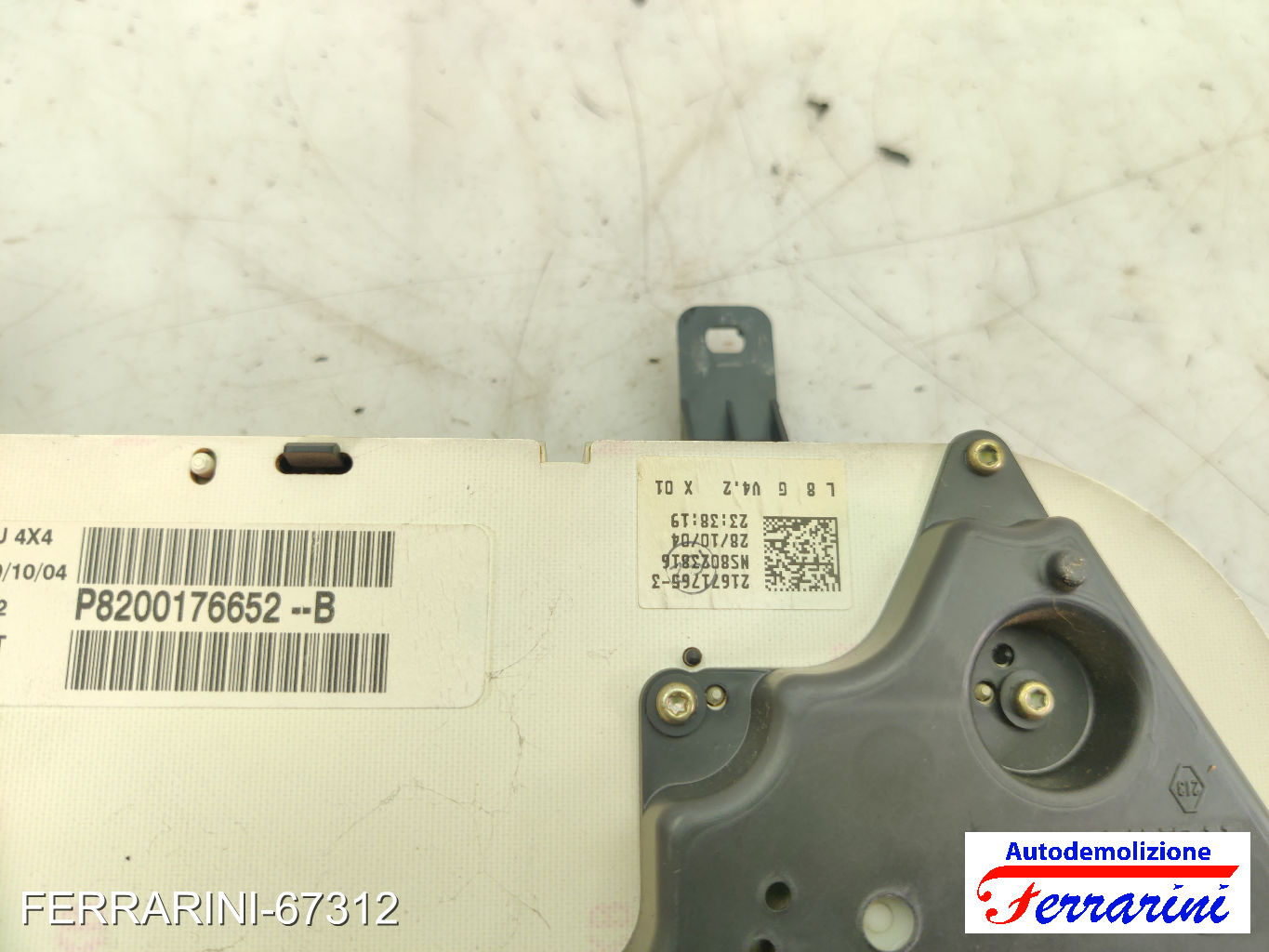Quadro Contachilometri RENAULT KANGOO KC0/1 1.5 DCI 2001-2007 8200176652