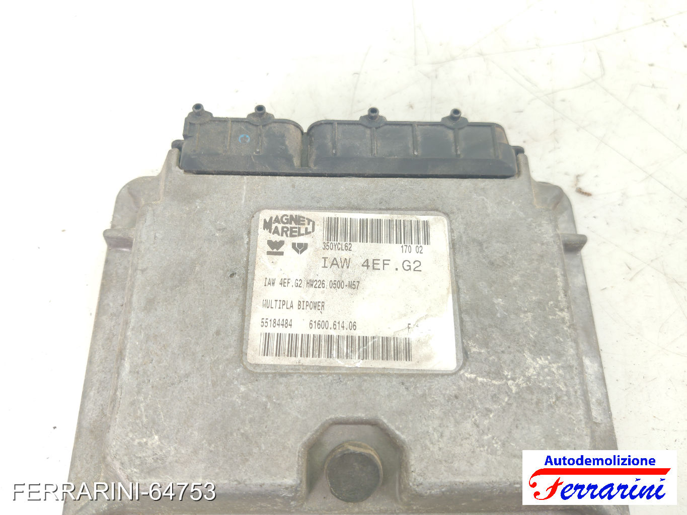 Centralina Motore FIAT MULTIPLA 186 1.6 16V BIPOWER 2001-2010 55184484, 350YCL62