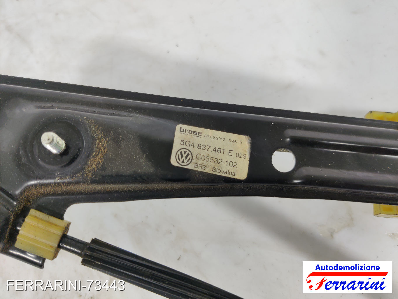 Alzavetro VW GOLF 7 5G1, BE1, BE2, BQ1 2012-2020 sinistro, sx, frontale