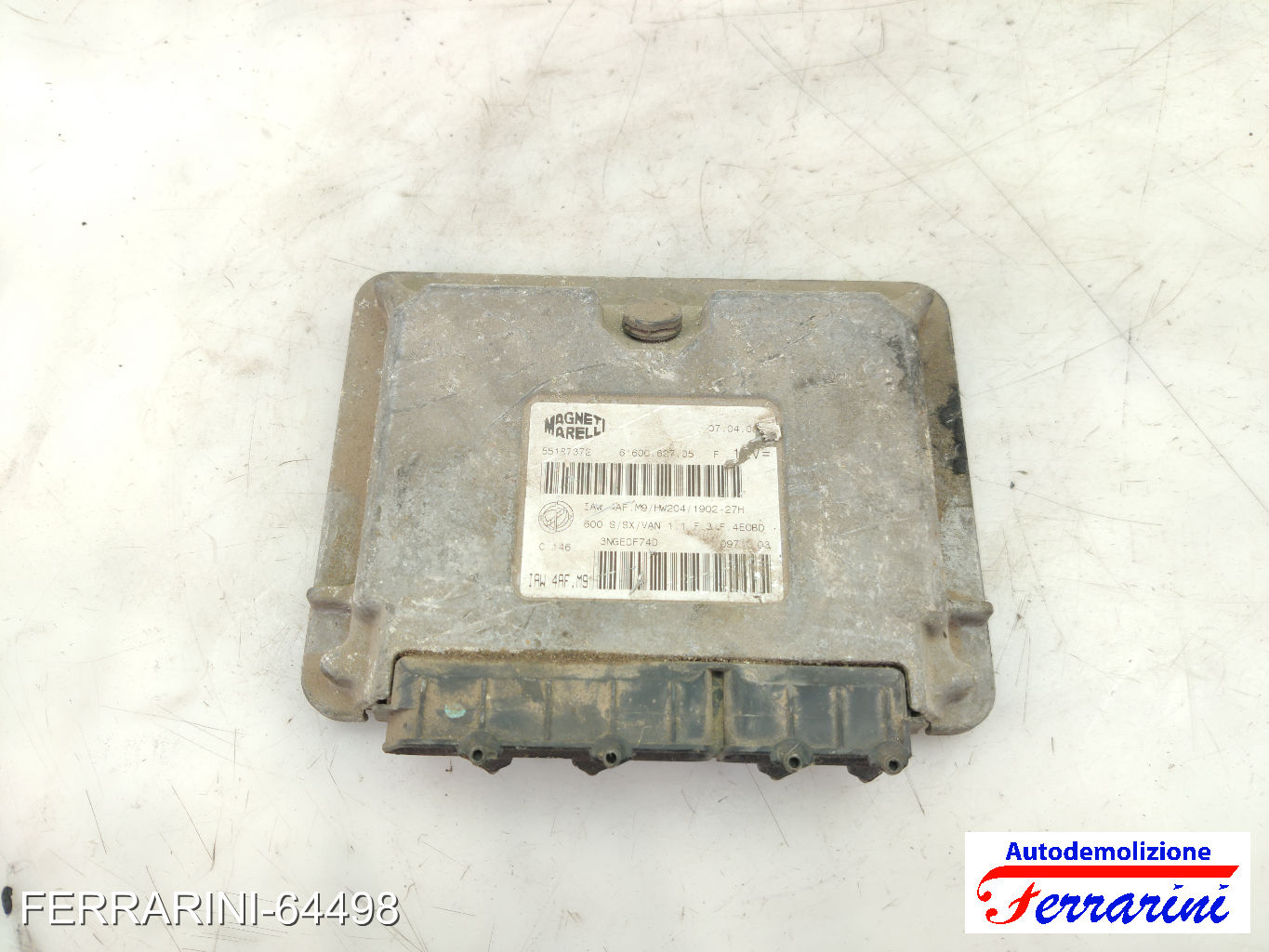 Centralina Motore FIAT SEICENTO 600 187 1.1 1998-2010 55187372, 51793106
