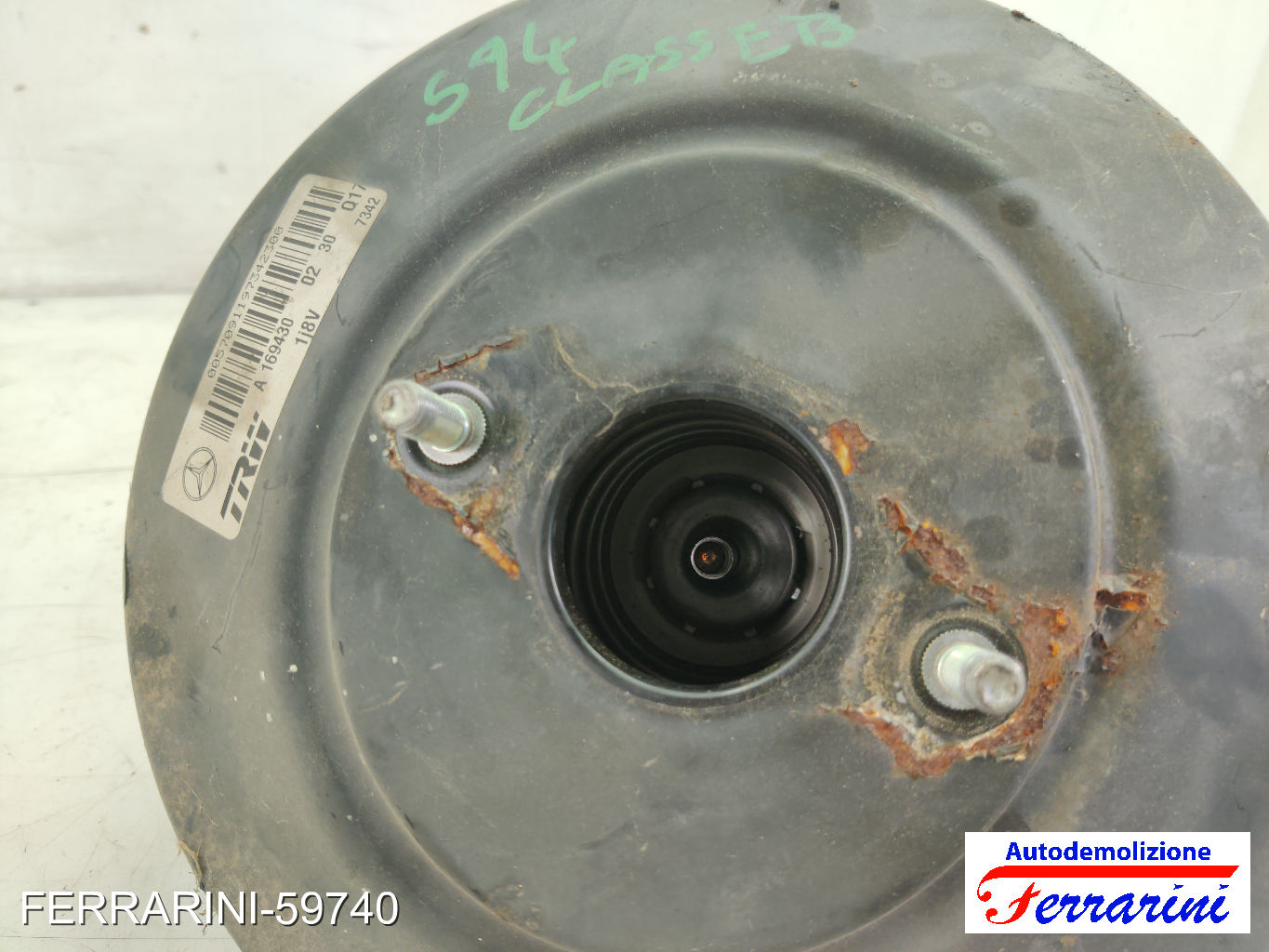 Servofreno MERCEDES CLASSE B W245 B 200 CDI 2005-2011 1694301130, 1694300330 6